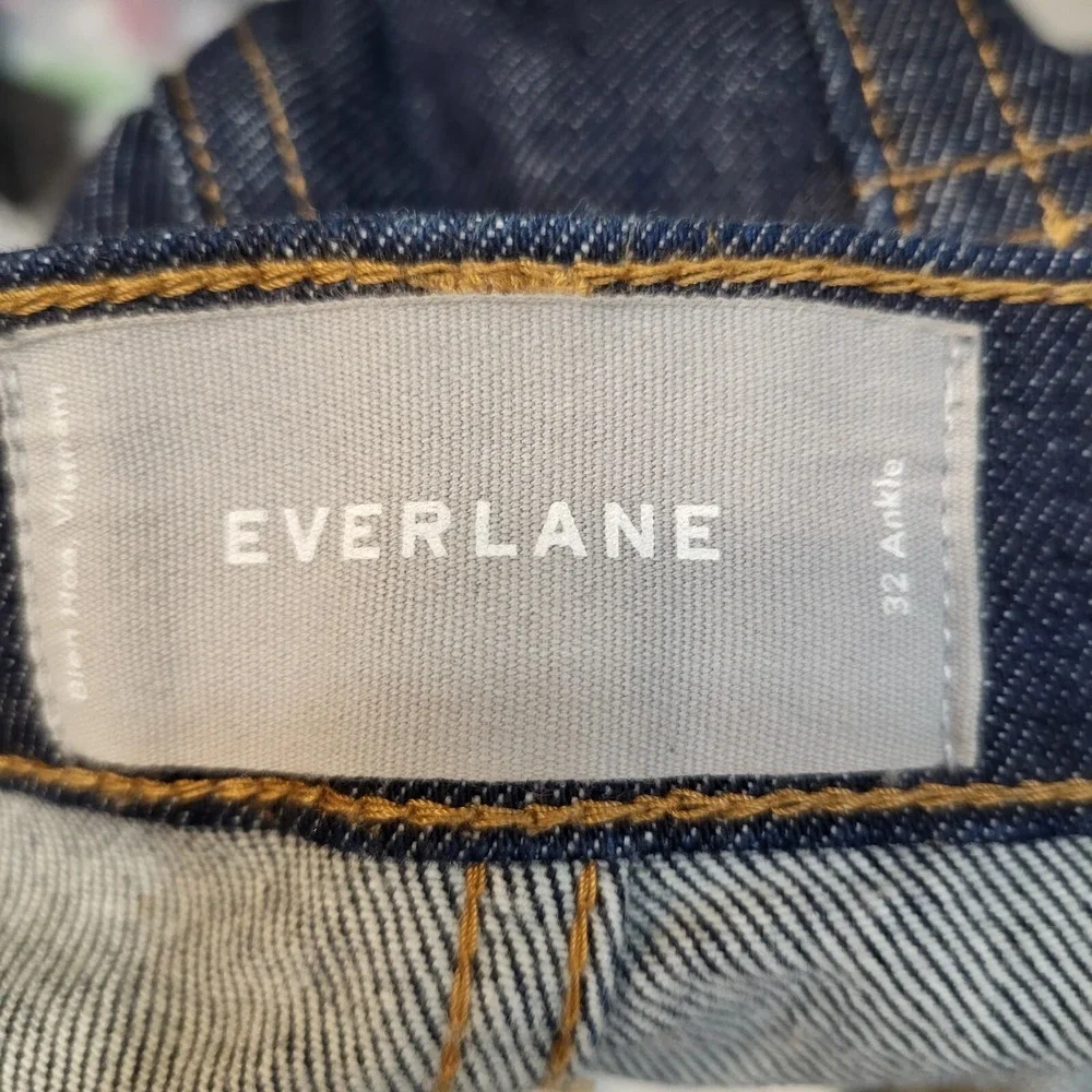 Everlane Men Jeans 32 Blue Denim Ankle‎ Pockets High Rise Cotton 27 in Inseam